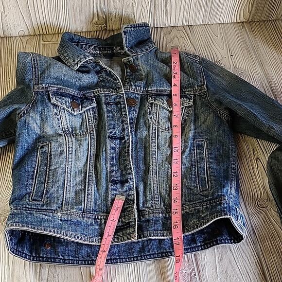 American Eagle Denim Jean Jacket Womens Size Small - Picture 7 of 10